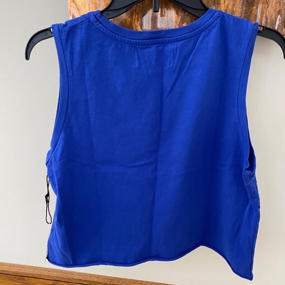 SoulCycle Blue Muscle Tee with Multicolor Logo NWT - Picture 3 of 7